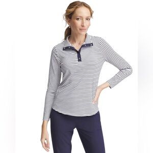 NEW! Chico’s Zenergy® UPF Snap-Front Mockneck Pullover Top Size 3 XL